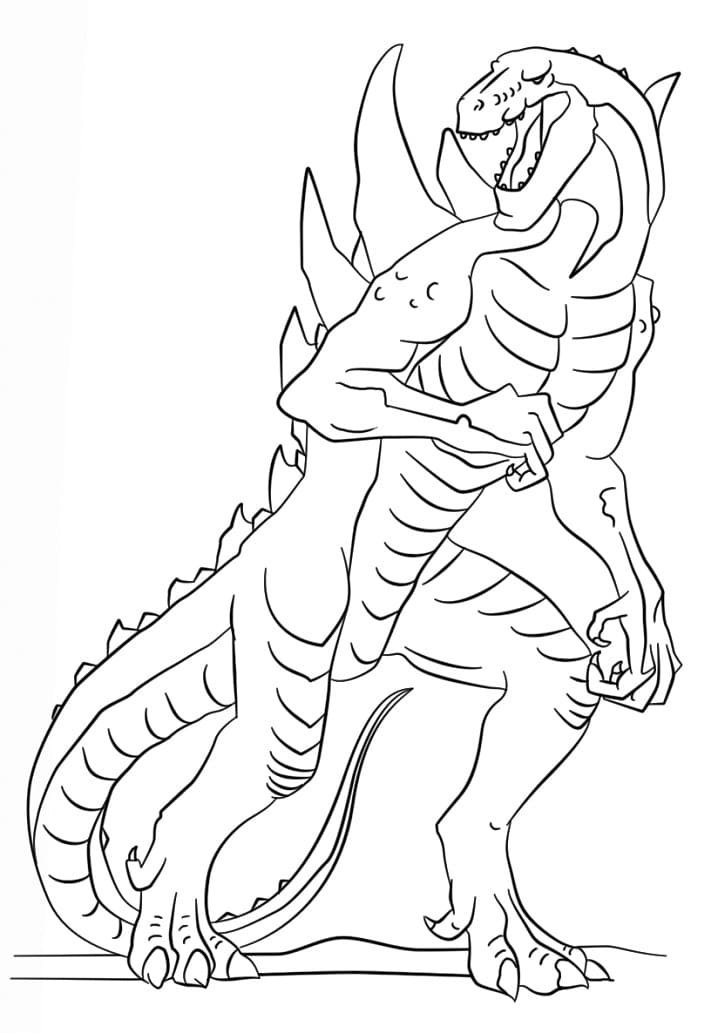 Animato Godzilla da colorare