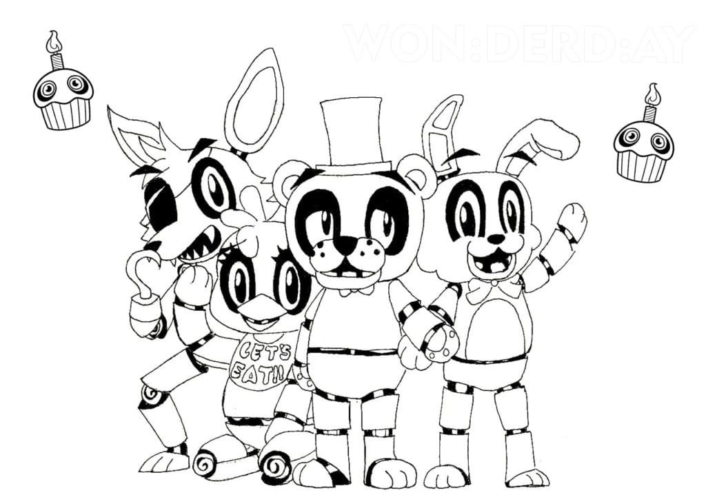 Animatronics carini da colorare