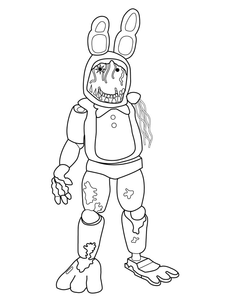 Appassito Bonnie FNAF da colorare