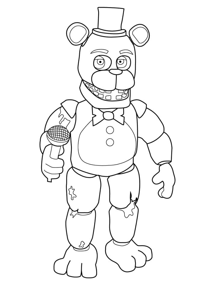 Appassito Freddy FNAF da colorare