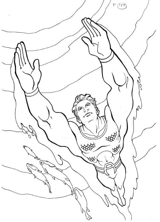 Aquaman freddo da colorare