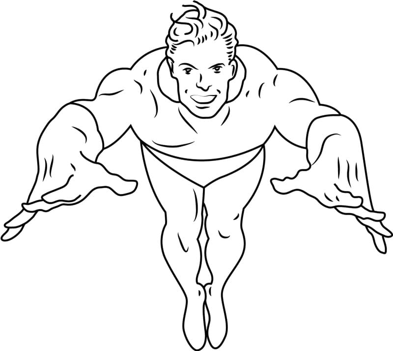 Aquaman molto felice da colorare