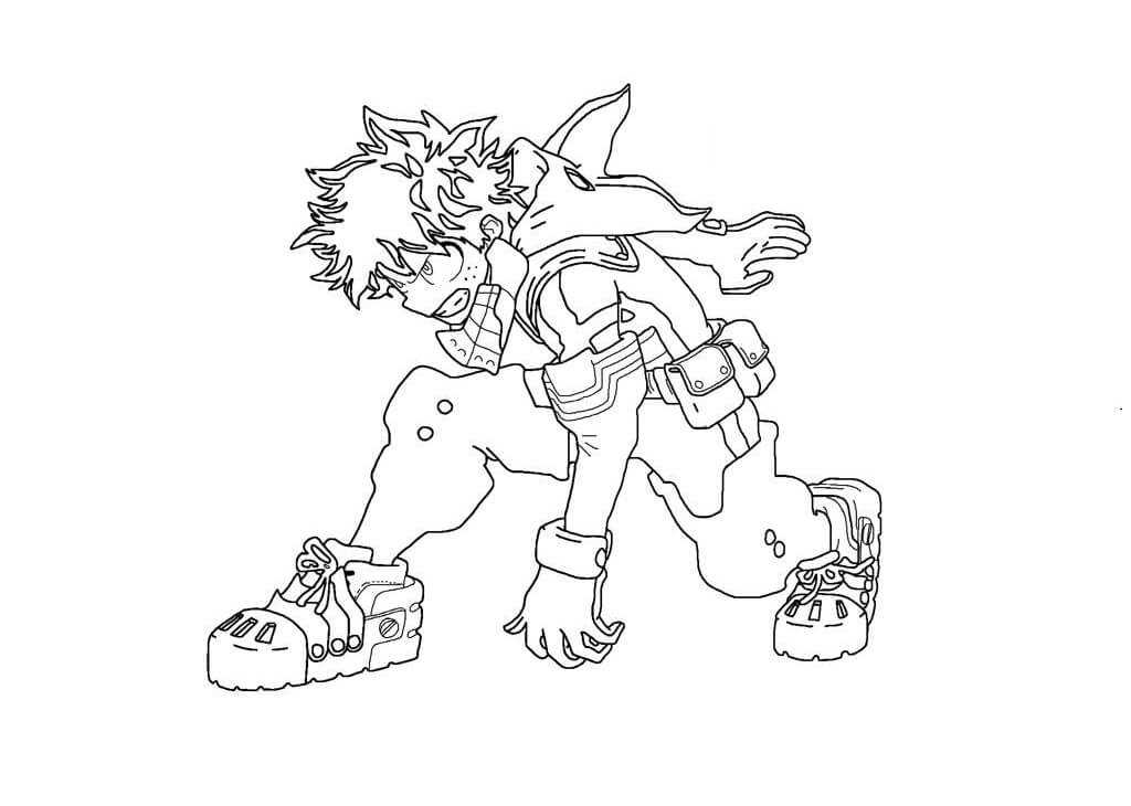 Arrabbiato Midoriya da colorare