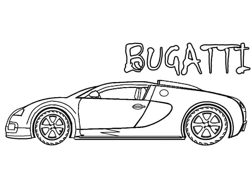 Auto Bugatti stampabile da colorare