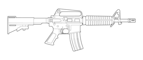 Automatico m16a4 da colorare