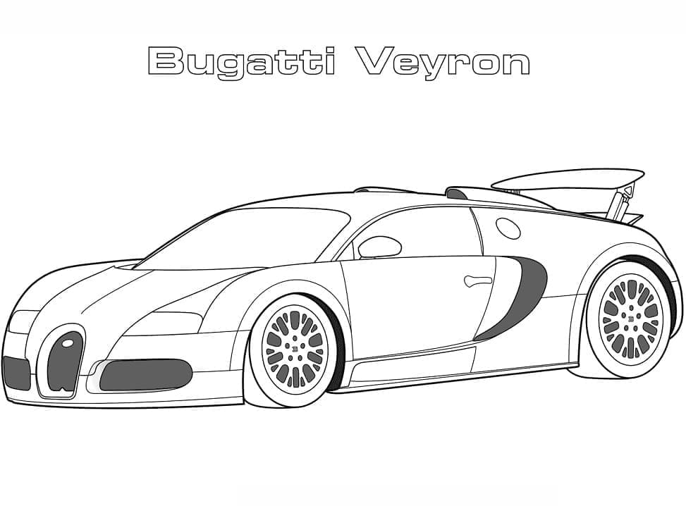 Automobile Bugatti Veyron da colorare