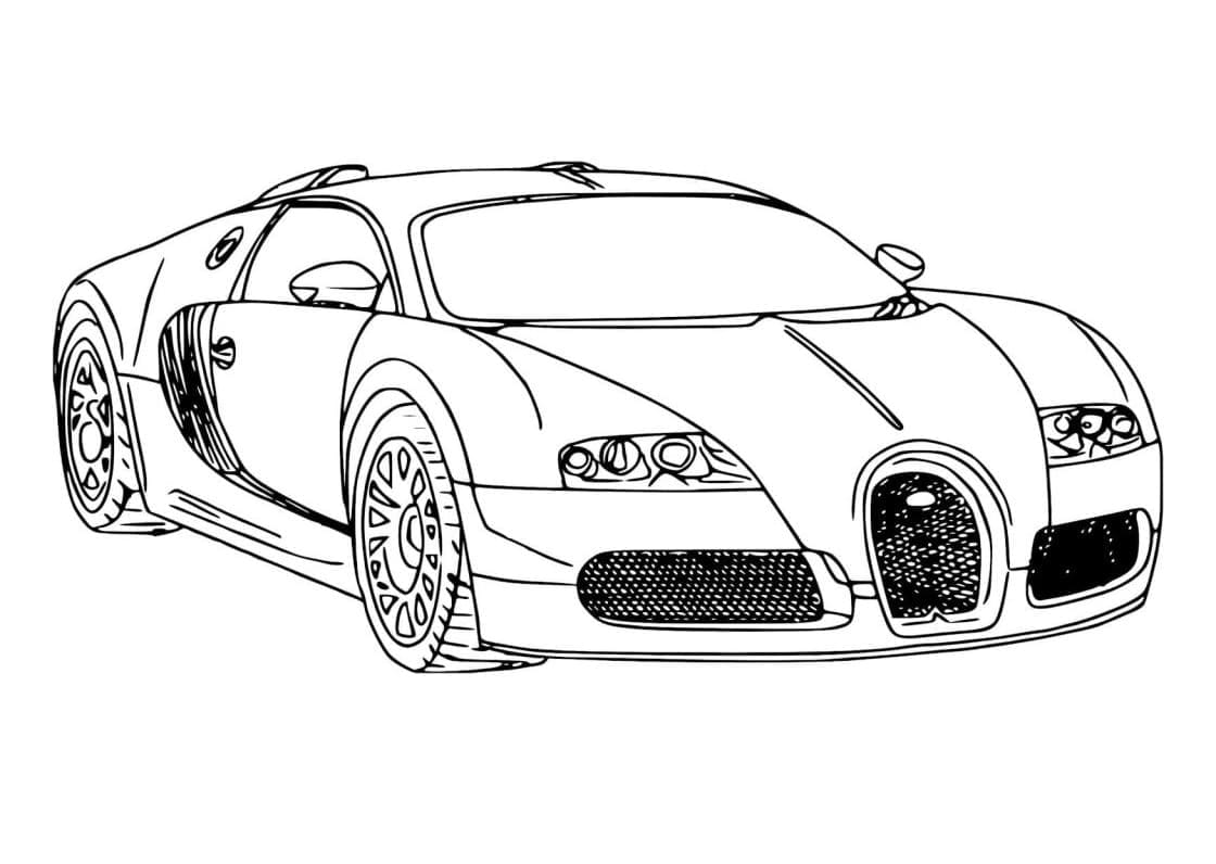 Automobile Bugatti da colorare