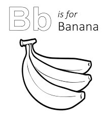 B è di Banana da colorare