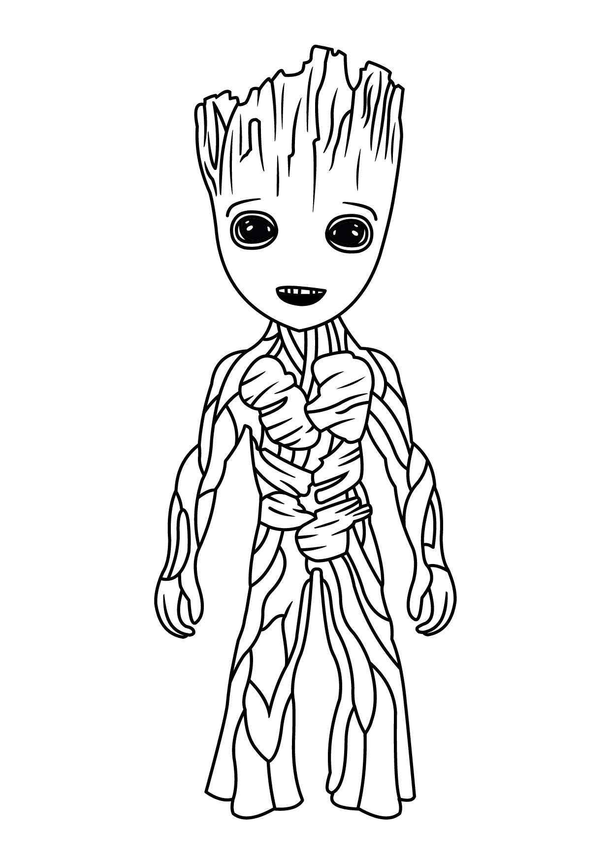 Baby Groot da colorare