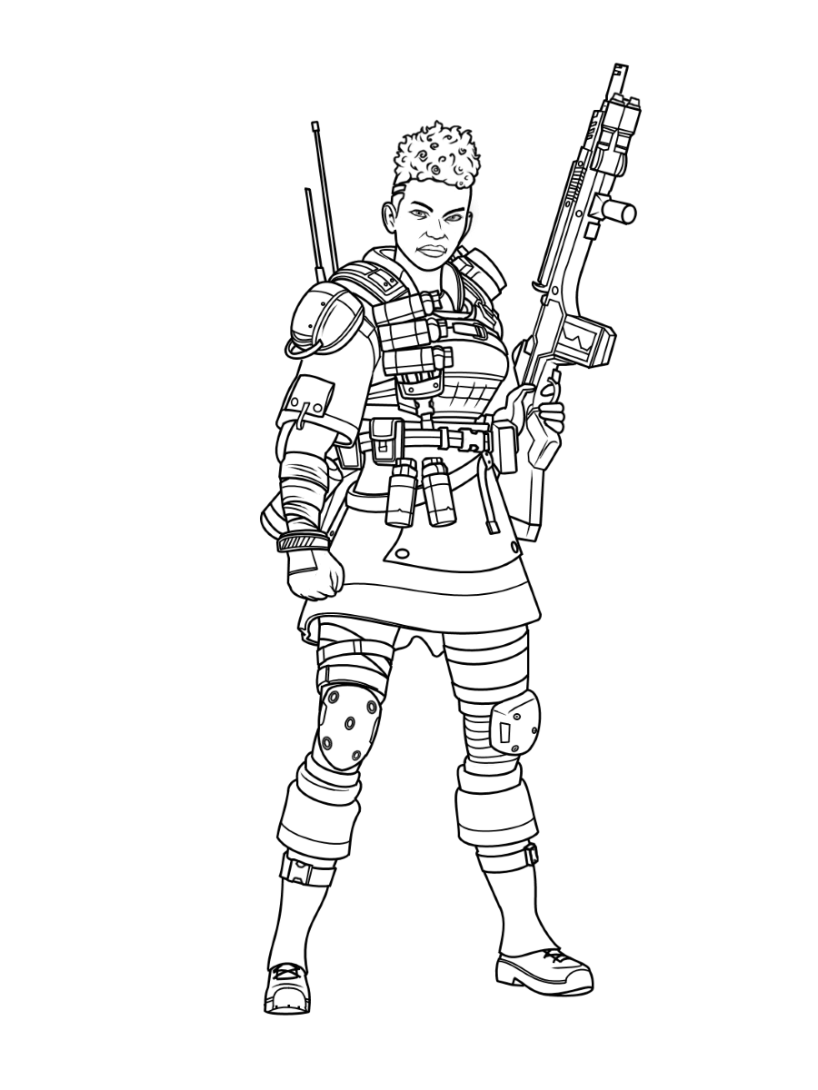 Bangalore Apex Legends da colorare