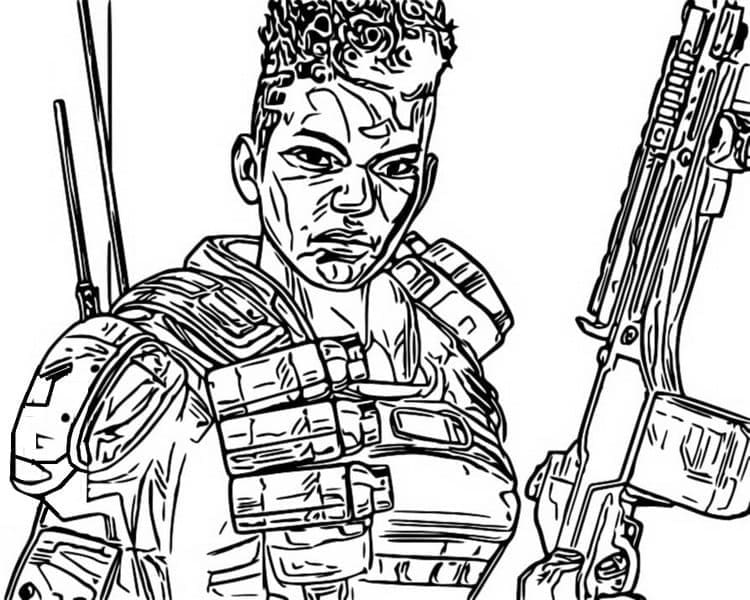 Bangalore di Apex Legends da colorare