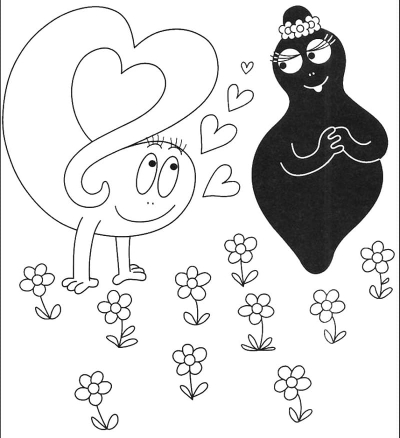 Barbamamma e Barbapapà da colorare