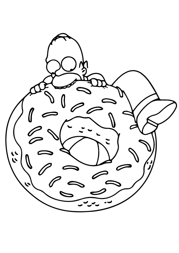 Bart Simpson mangia una ciambella 