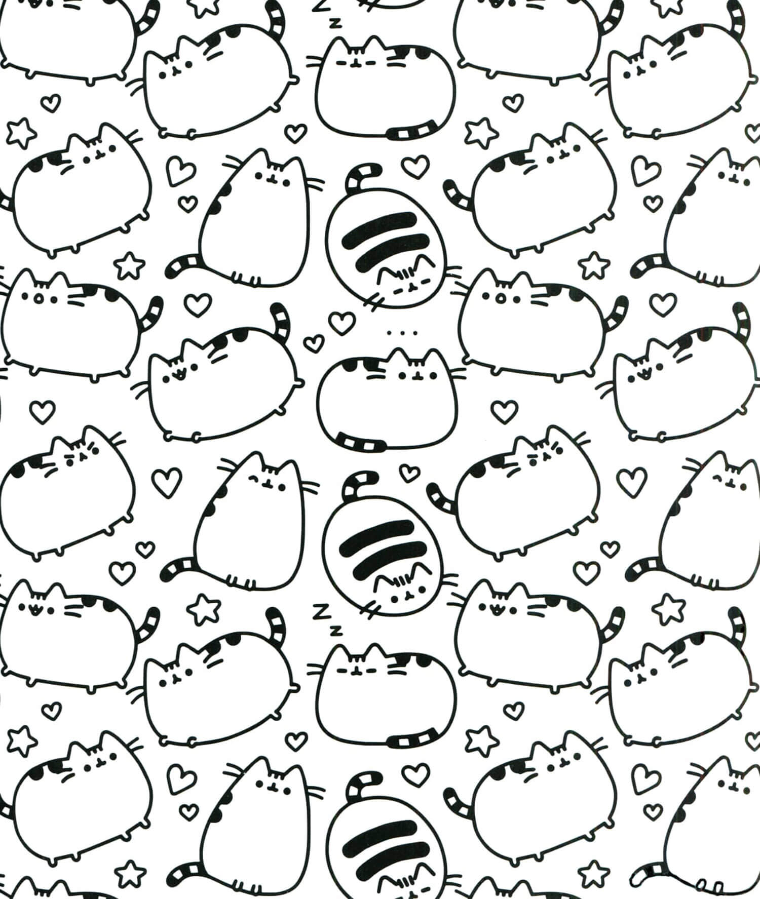 Bel Pusheen da colorare