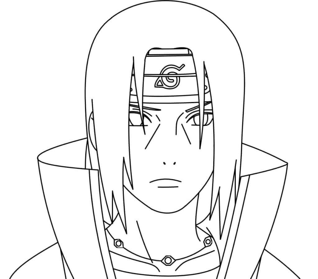 Bel viso Itachi da colorare