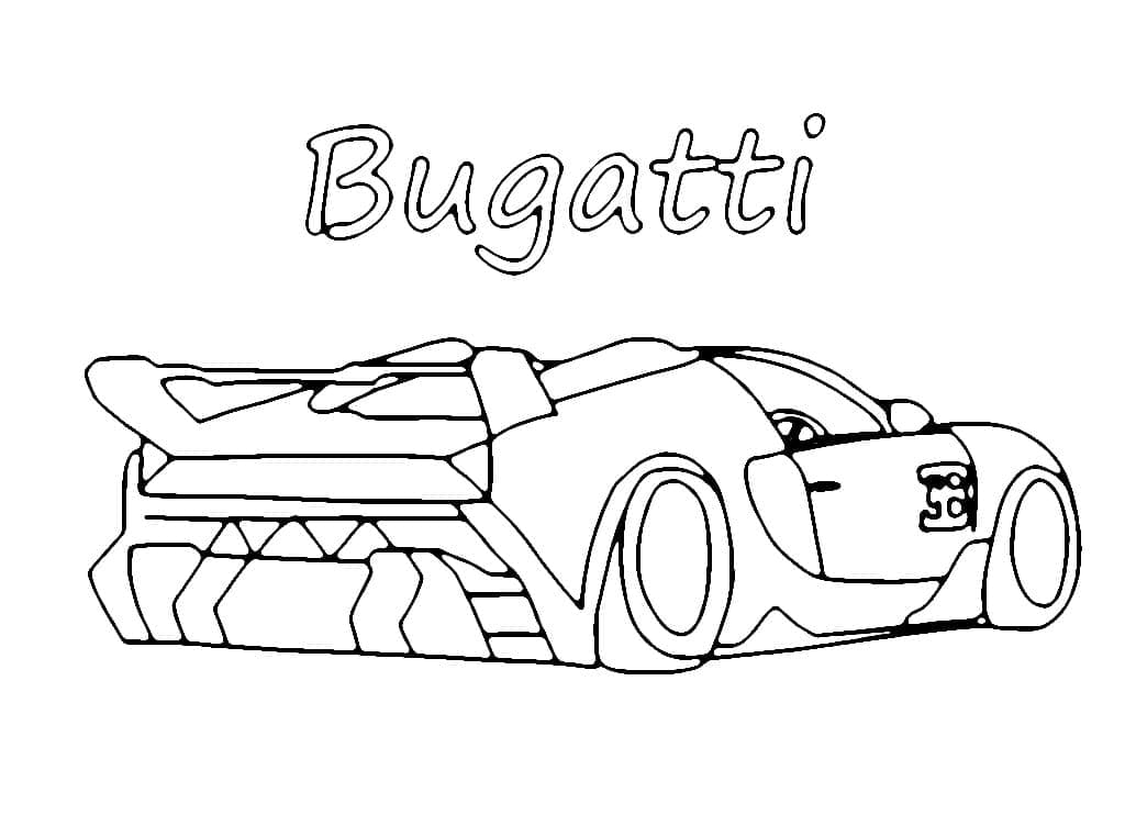 Bella Bugatti da colorare