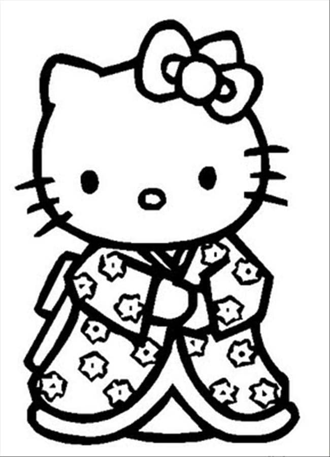 Bella Hello Kitty da colorare