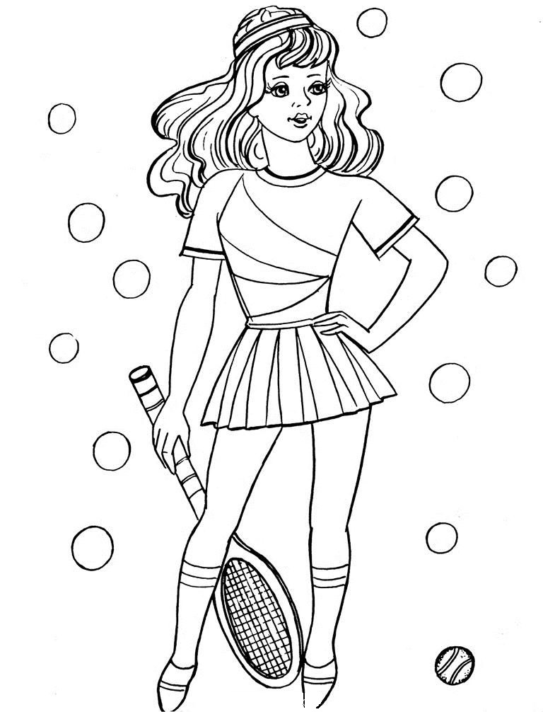 Bella Signora e Tennis da colorare
