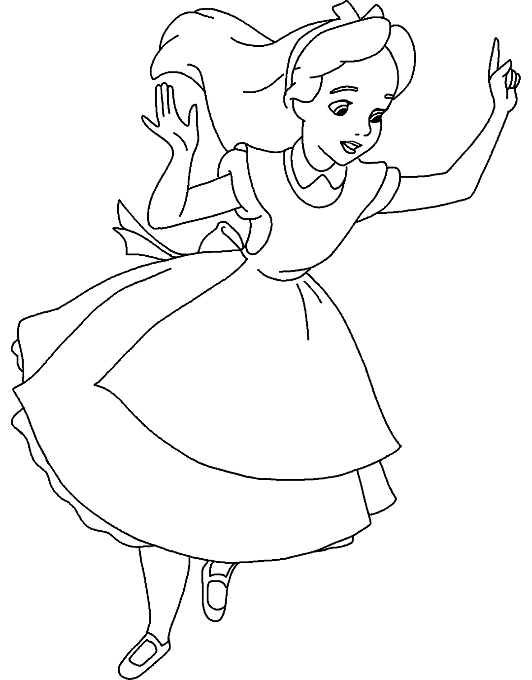 Alice In Wonderland da colorare