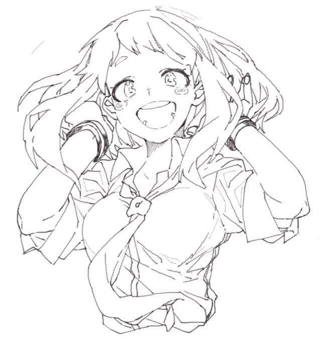 Bella Uraraka da colorare