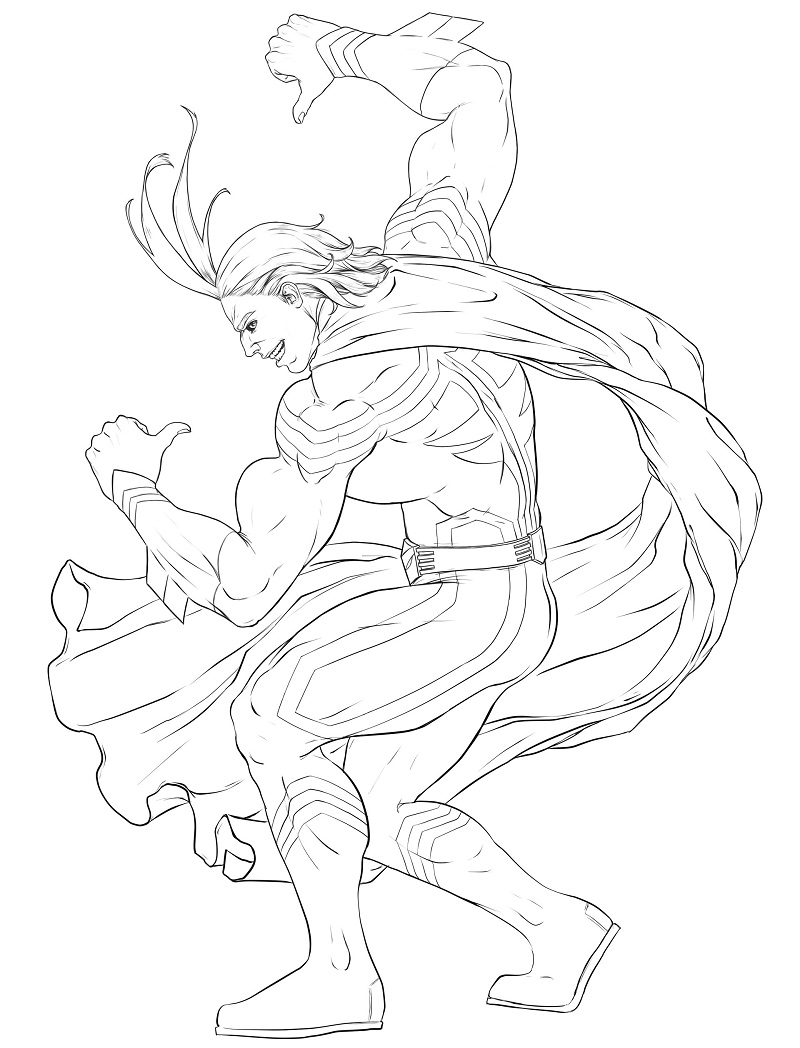 Bellezza di All Might da colorare