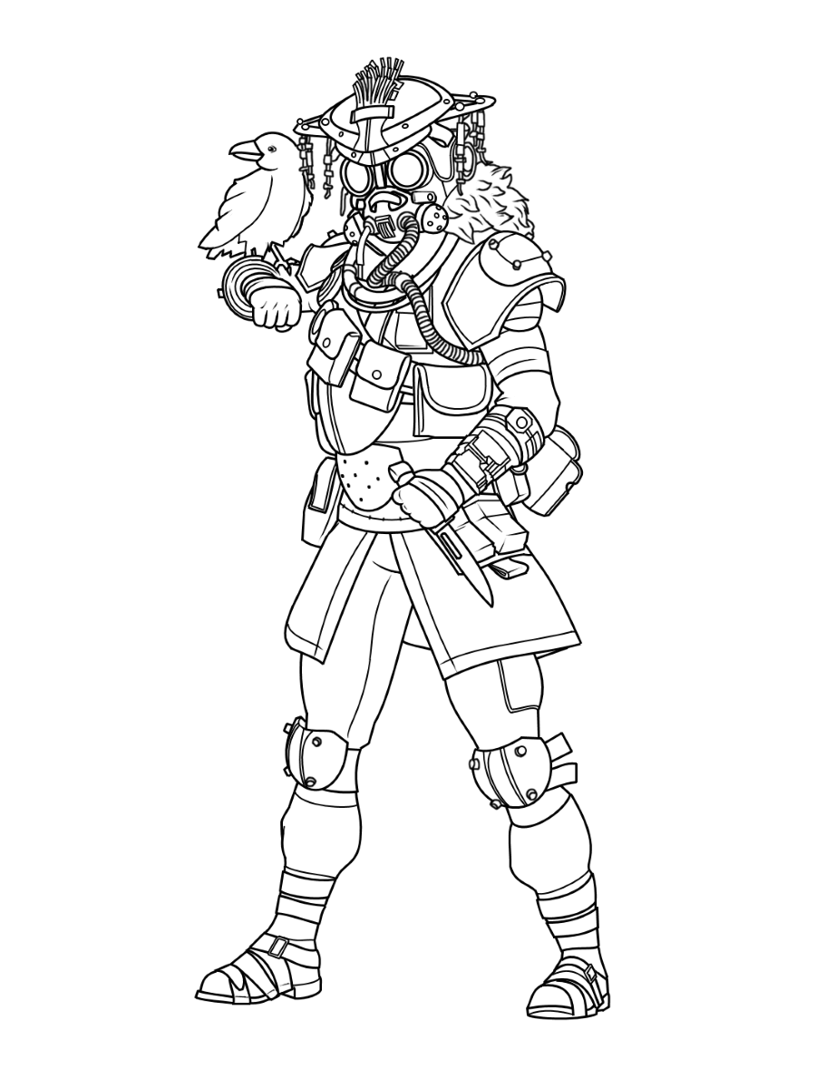 Bloodhound Apex Legends da colorare