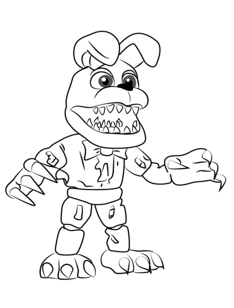 Bonnie in Five Nights at Freddy's da colorare