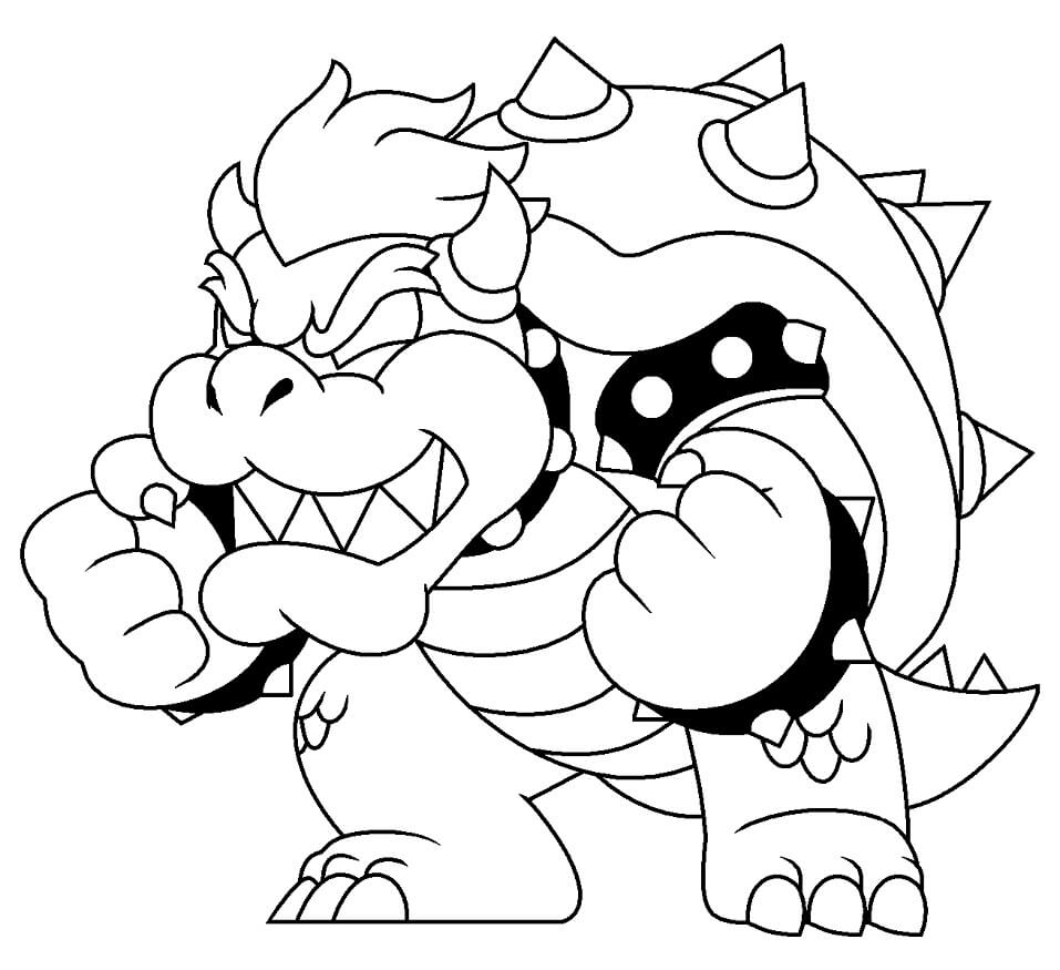 Bowser 1 da colorare