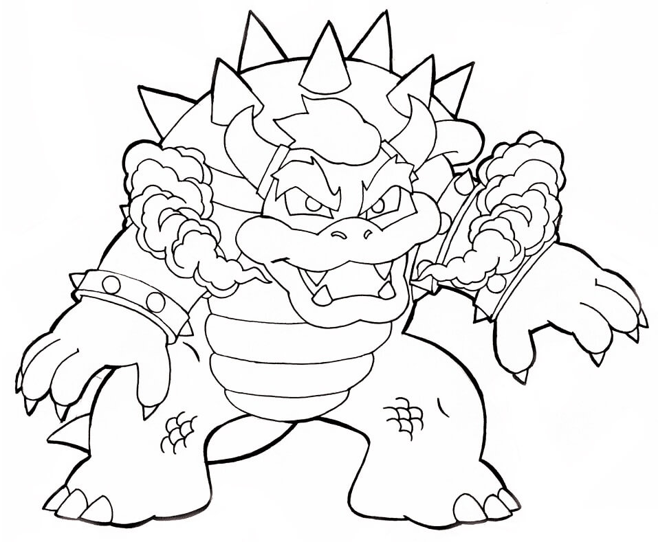 Bowser 2 da colorare