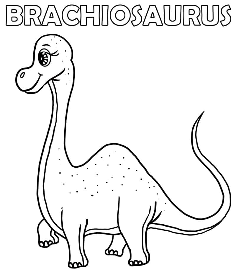 Brachiosauro Adorabile da colorare