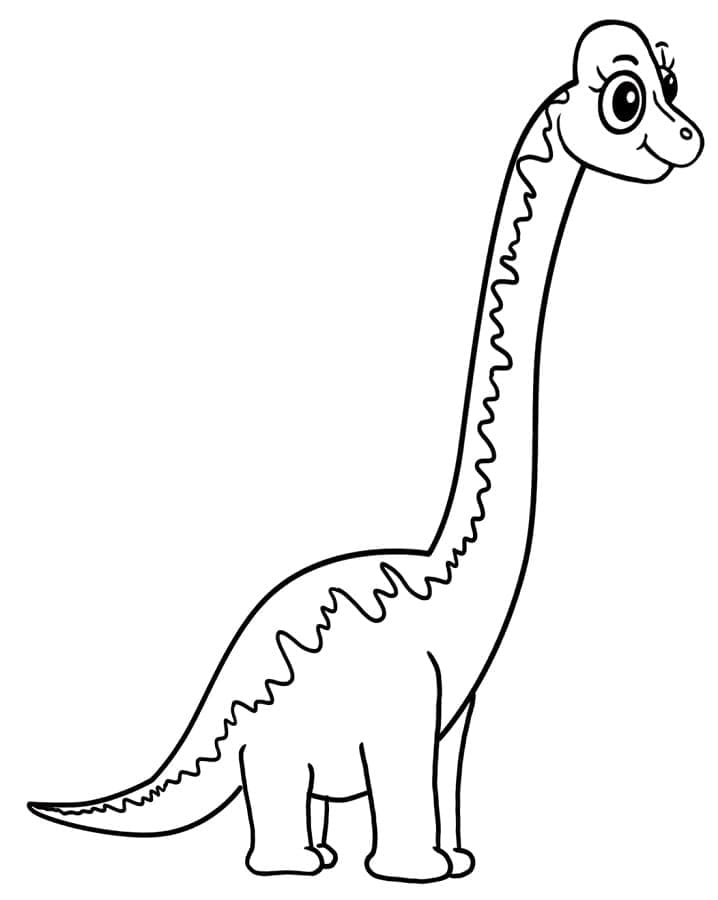 Brachiosauro Carino da colorare