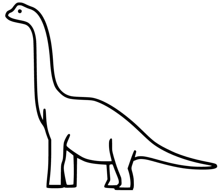 Brachiosauro Facile da colorare