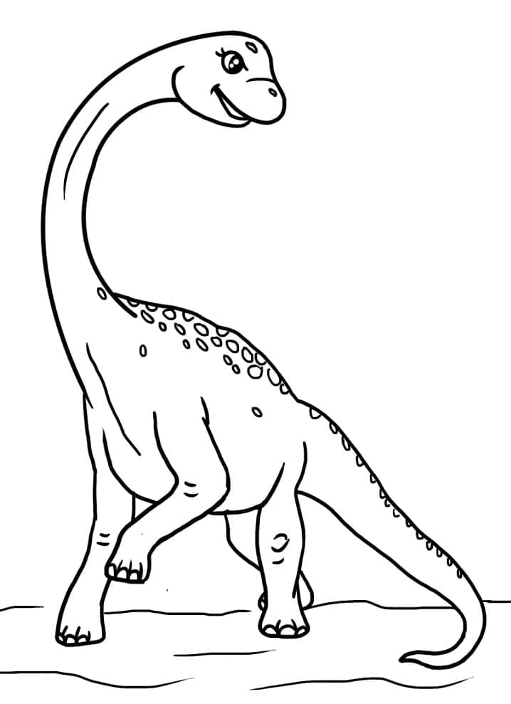 Brachiosauro Felice da colorare