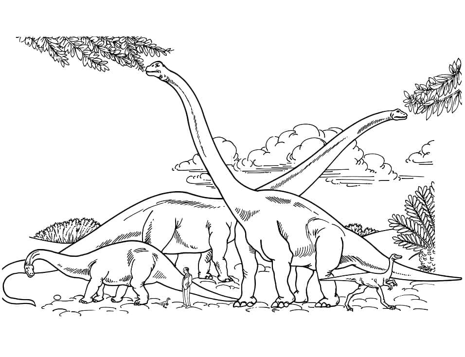 Brachiosauro Stampabile da colorare