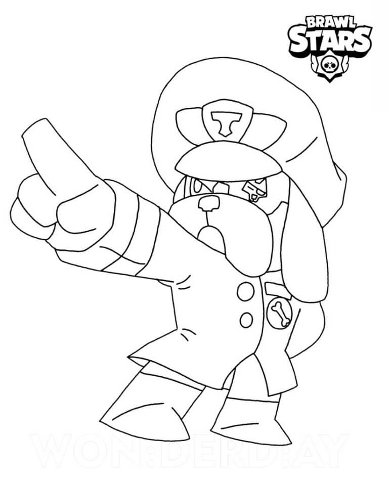 Brawl Stars Colonel Ruffs da colorare