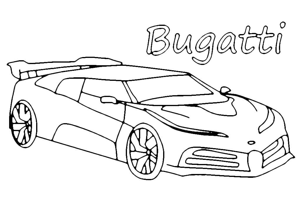 Bugatti fantastica da colorare