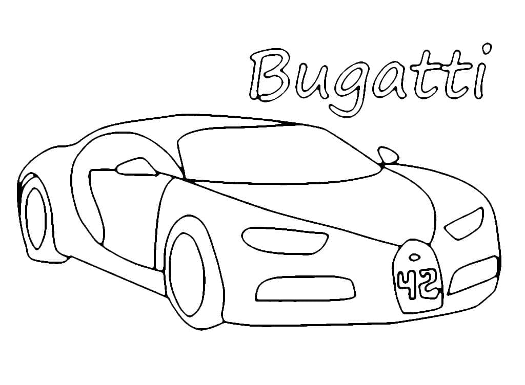 Bugatti Veyron stampabile da colorare