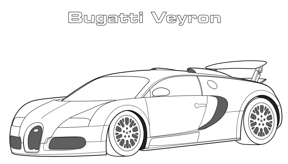 Bugatti Veyron da colorare