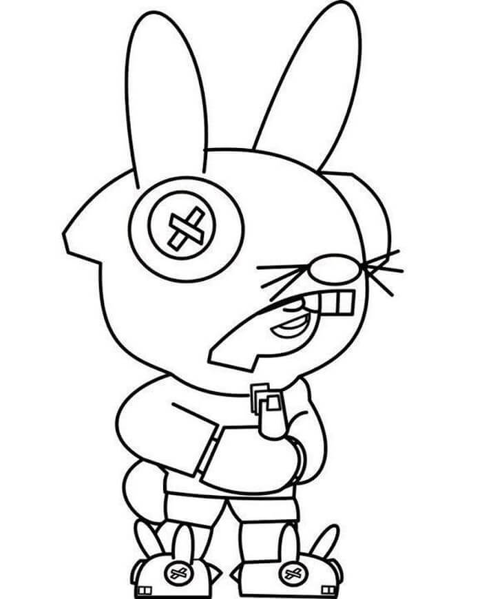 Bunny Leon Brawl Stars da colorare