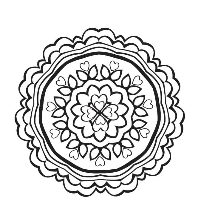 Buon Cuore Mandala da colorare