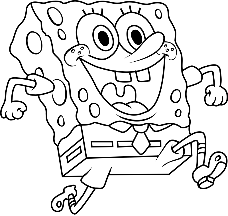 Buon SpongeBob che Corre da colorare