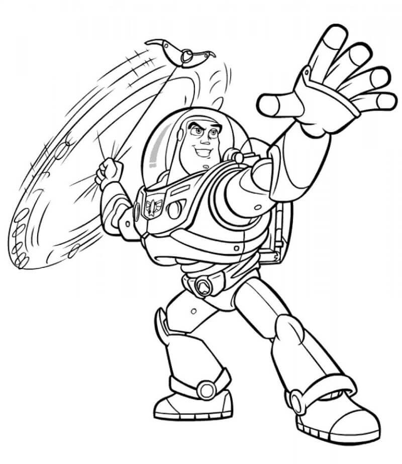 Buzz Lightyear Azione da colorare