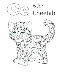 C sta per Cheetah da colorare