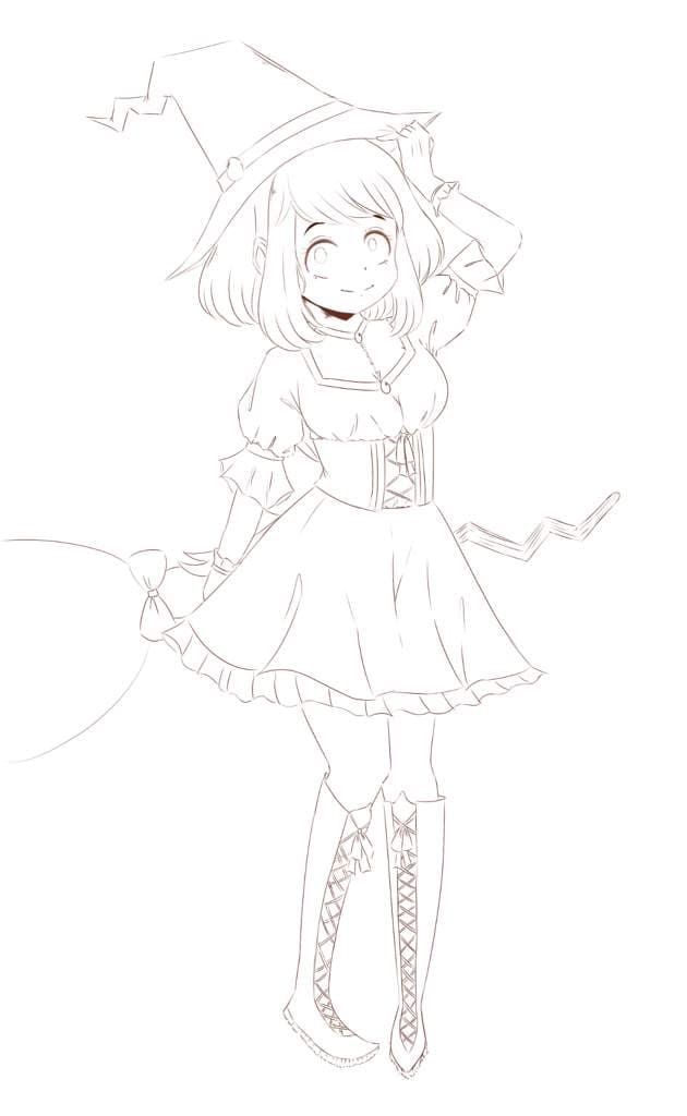 Carina Uraraka Ochako da colorare