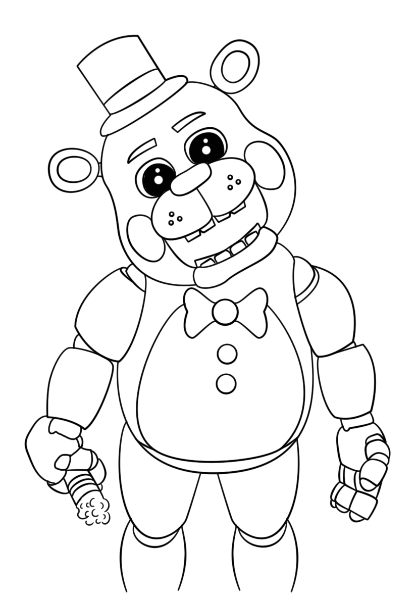 Carino Cinque Nights At Freddy's da colorare