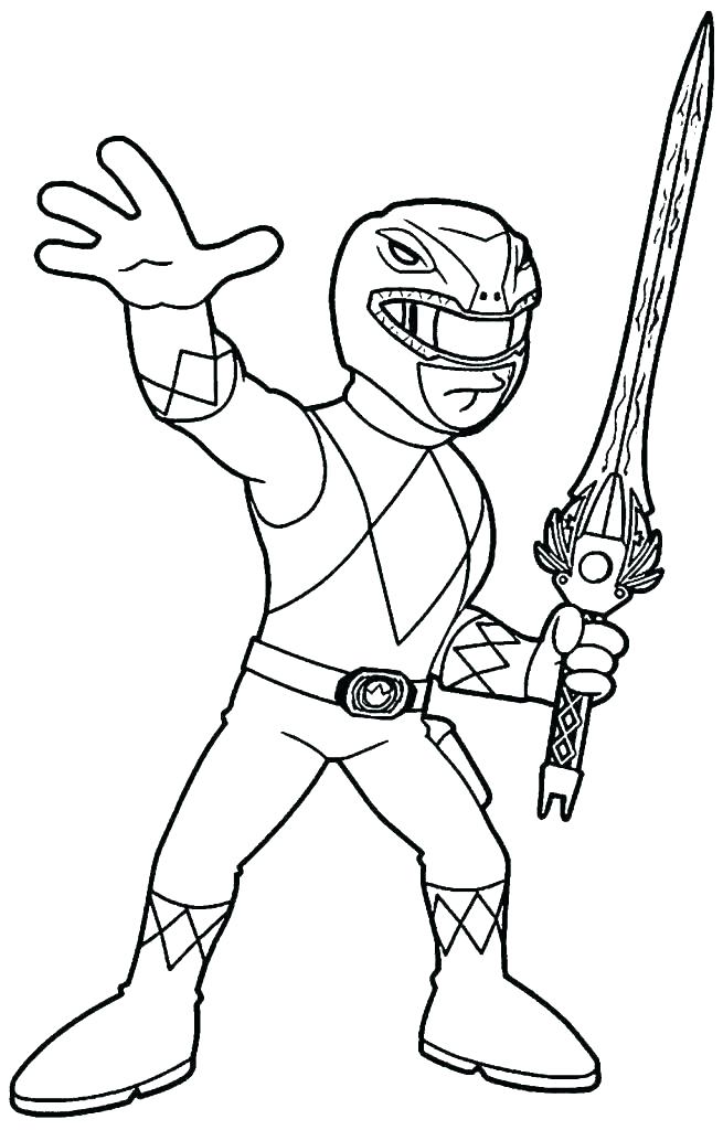Carino Power Ranger da colorare