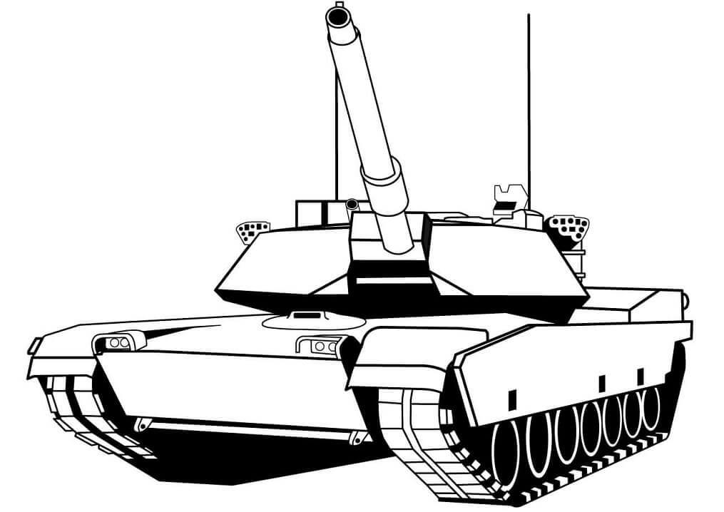 Carro armato M1 Abrams da colorare