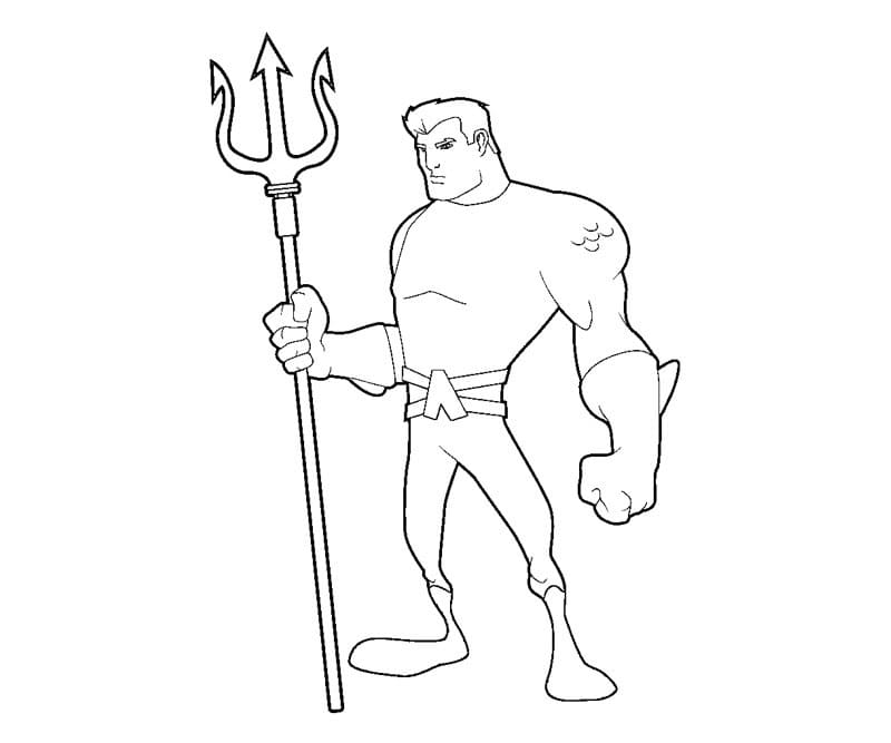 Cartone animato Aquaman da colorare