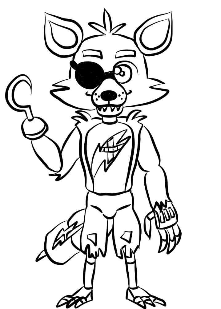 Cattivo FNAF Foxy da colorare