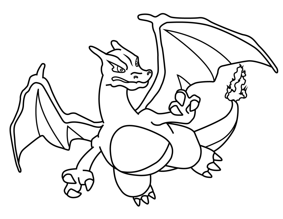 Charizard Pokemon 3 da colorare